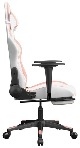 VidaXL Gamer szék - fehér-rózsaszín