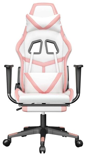 VidaXL Gamer szék - fehér-rózsaszín