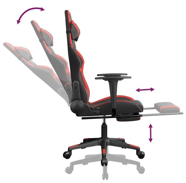 Gamer Szék - Masszázs Funkció - Állítható