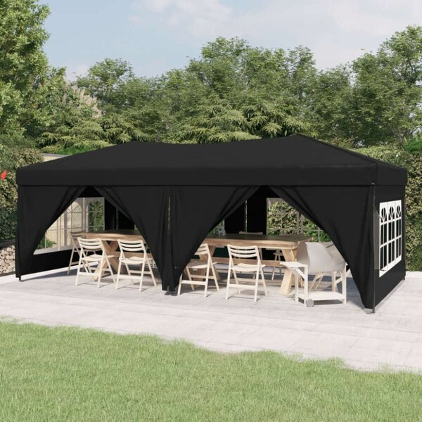 VidaXL Összecsukható Rendezvénysátor - Fekete - 3x6m