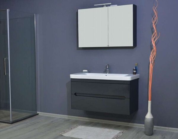 TMP SHARP 105 Fürdőszobabútor Szett - 105 cm, Antracit