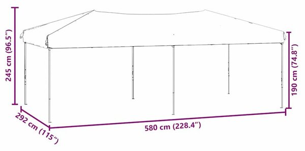 VidaXL Rendezvénysátor - Piros - 3x6m
