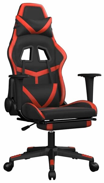 VidaXL Gamer Szék - Masszázs Funkció - Fekete-Piros