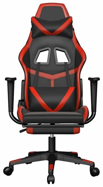 VidaXL Gamer Szék - Masszázs Funkció - Fekete-Piros