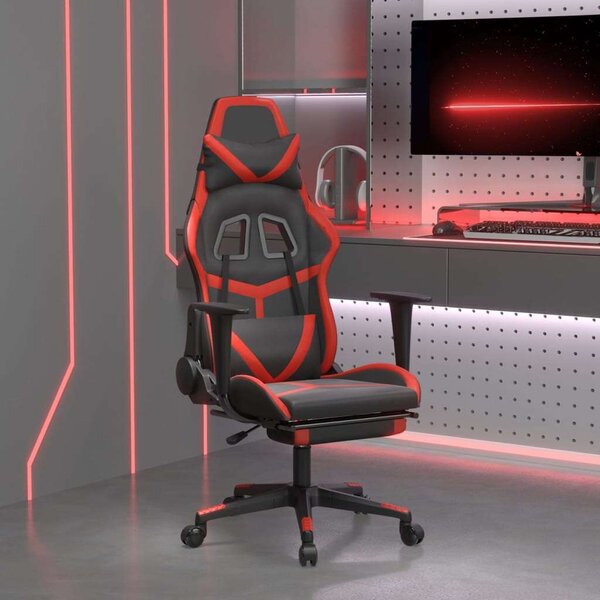 VidaXL Gamer Szék - Masszázs Funkció - Fekete-Piros