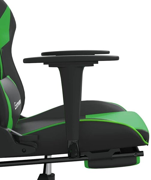 Extreme Gamer Szék - Masszázsfunkció - Fekete-Zöld