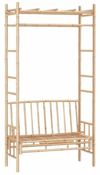 VidaXL Bambusz Kerti Pad Pergolával - 116cm