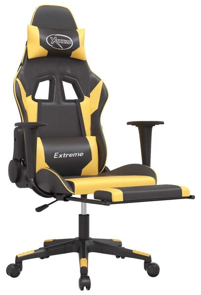 Xtreme Gamer Szék - Masszázs Funkció - Fekete-Arany
