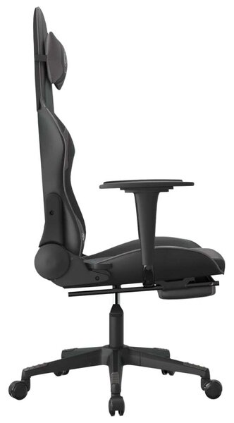 Gamer Szék Masszázsfunkcióval - Fekete-Szürke