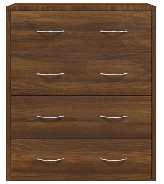 VidaXL barna tölgy tálalószekrény 4 fiókkal 60 x 30,5 x 71 cm