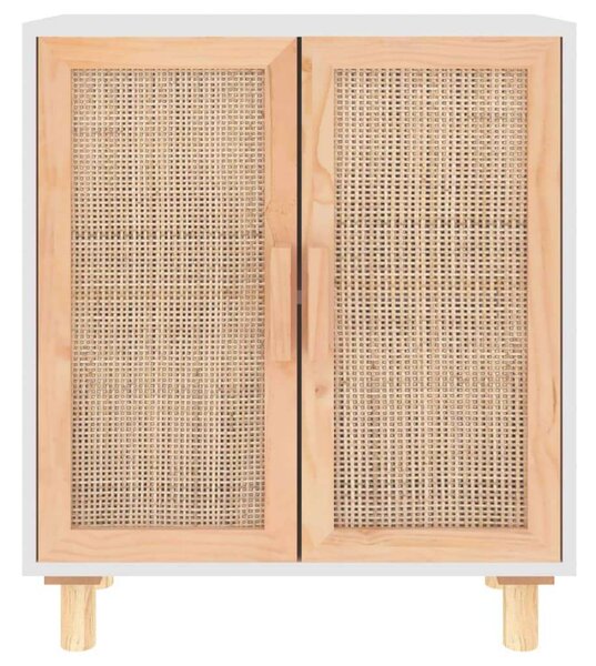 VidaXL Tálalószekrény - Fehér Rattan - 60x30x70 cm