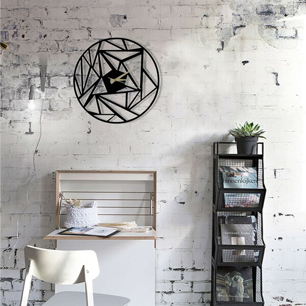 Geometrikus Fém Falióra - Modern Design - 50x50 cm