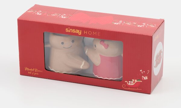Sinsay - Mézeskalácsfigura alakú bögrék 2 pack - többszínű