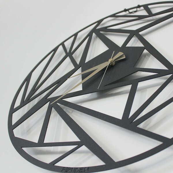 Geometrikus Fém Falióra - Modern Design - 50x50 cm