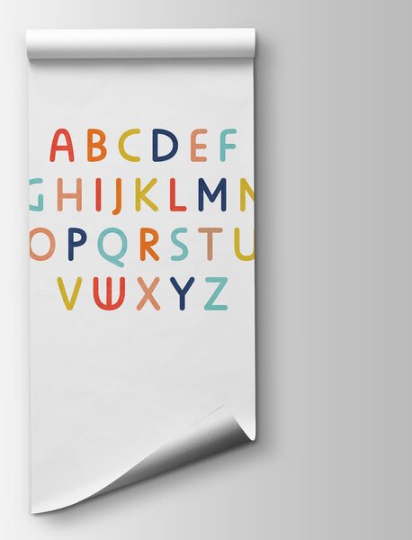 Fotótapéta Színes betűkből álló csoport, Gyerekszoba fotótapéta, Népszerű fotótapéta, t00749v1 - Tapeko.hu