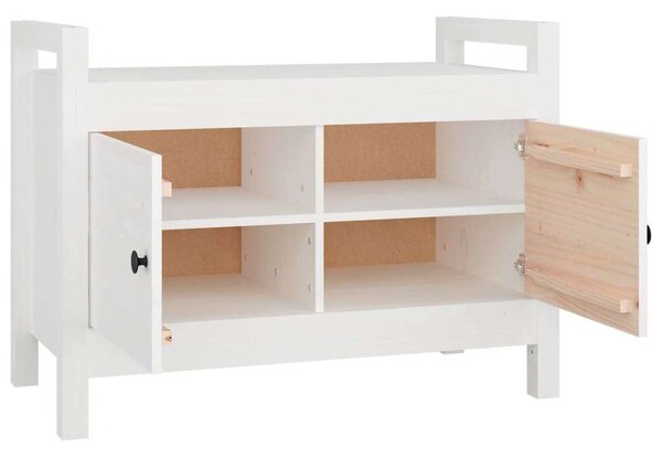VidaXL Előszoba Pad - Fehér Fenyőfa - 80x40x60 cm