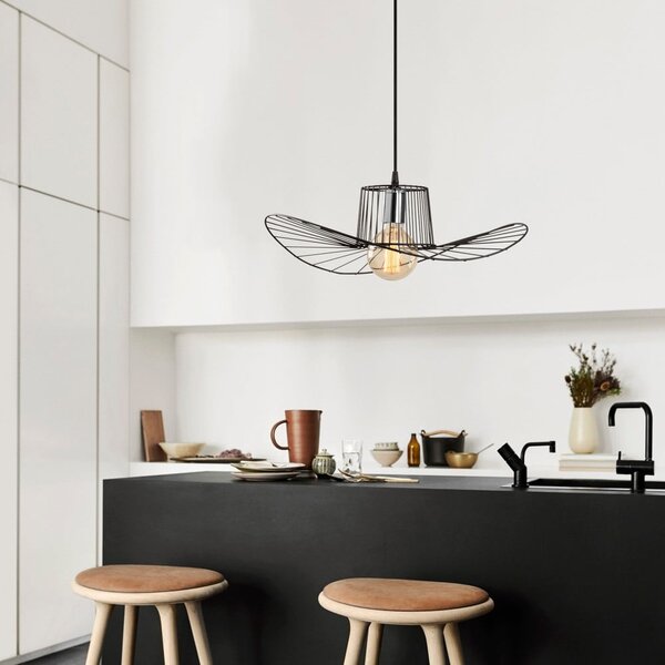 Fekete függőlámpa fém búrával ø 50 cm Tel – Opviq lights