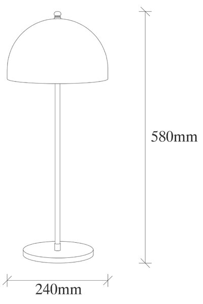Modern Arany Asztali Lámpa - 58cm