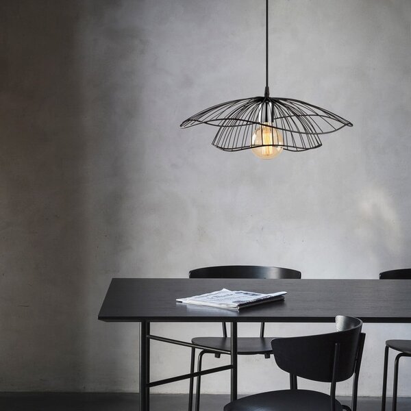 Fekete függőlámpa fém búrával ø 50 cm Farac – Opviq lights