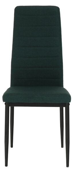 KONDELA Szék, smaragd szövet/fekete fém, COLETA NOVA