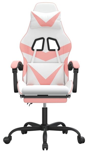 VidaXL Gamer szék - Fehér/Rózsaszín - Műbőr