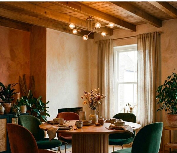 Aranyszínű mennyezeti lámpa 64x64 cm Flower – Opviq lights
