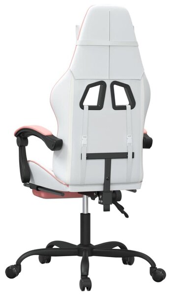 VidaXL Gamer szék - Fehér/Rózsaszín - Műbőr