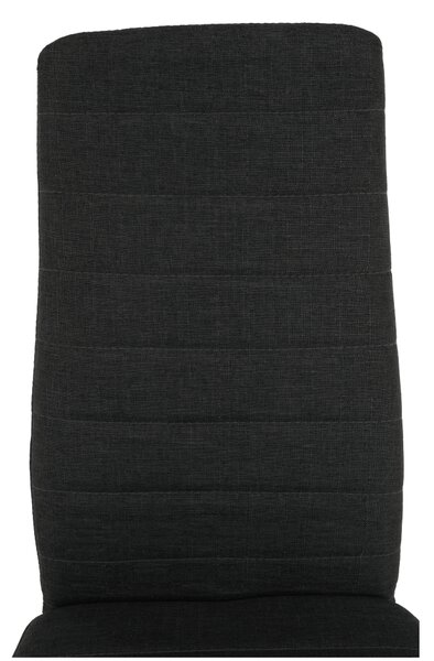 KONDELA Étkezőszék, sötétszürke szövet/fekete fém, COLETA NOVA