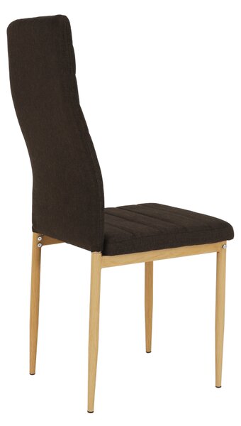 KONDELA Szék, sötétbarna szövet/bükk, COLETA NOVA