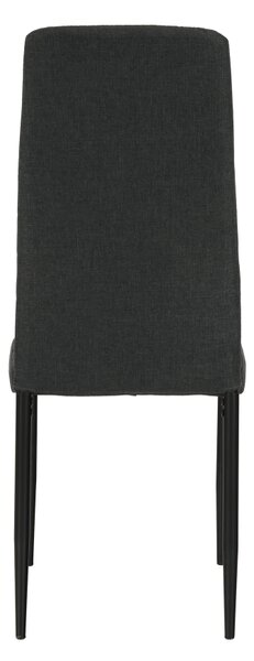 KONDELA Étkezőszék, sötétszürke szövet/fekete fém, COLETA NOVA