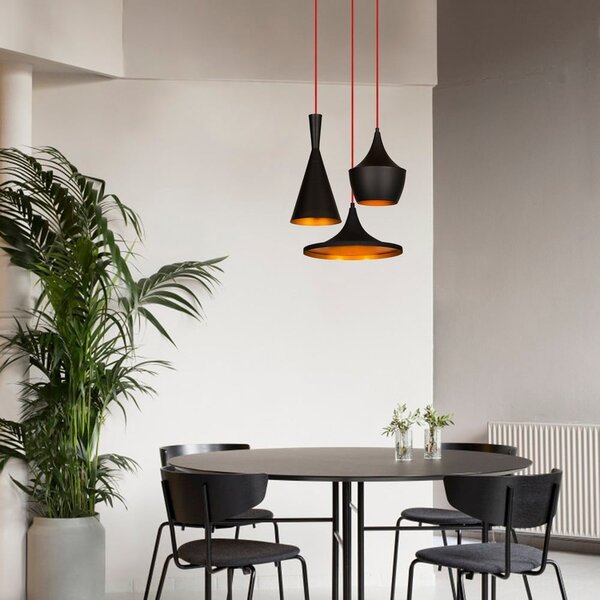 Fekete-rézszínű függőlámpa fém búrával ø 51 cm Elmas – Opviq lights