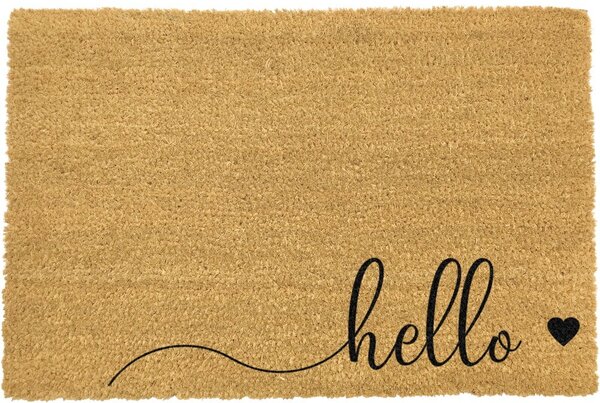 Hello Scribble természetes kókuszrost lábtörlő, 40 x 60 cm - Artsy Doormats