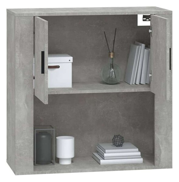 VidaXL betonszürke szerelt fa faliszekrény 80 x 313 x 80 cm