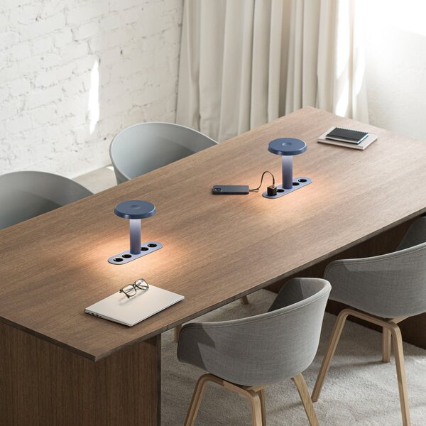 Asztali lámpa NOMAD COLLECTION, NOMAD LAMP 01, dimmable, Kék, Nappali, Alumínium, Dizájn