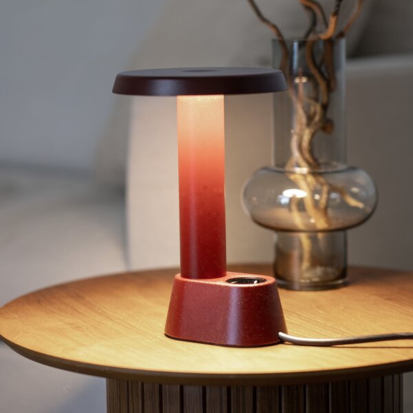 Asztali lámpa NOMAD COLLECTION, NOMAD LAMP 01, dimmable, Piros, Nappali, Alumínium, Dizájn