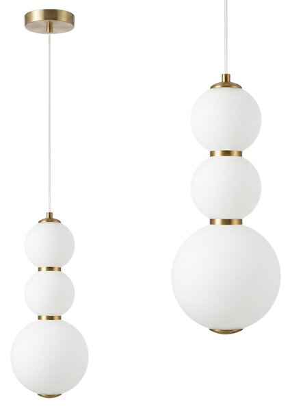 LED függesztett mennyezeti lámpa LHJ113-3CP szálcsiszolt arany