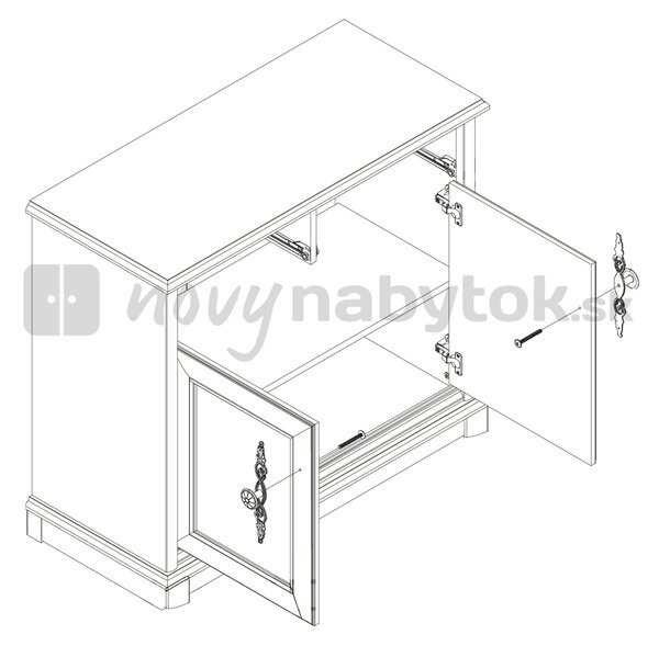Komód Kendal EKOM 2D2S (Gesztenye)