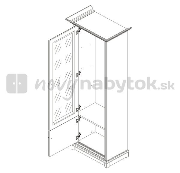 Vitrin Kendal EWIT 1DL (Gesztenye)