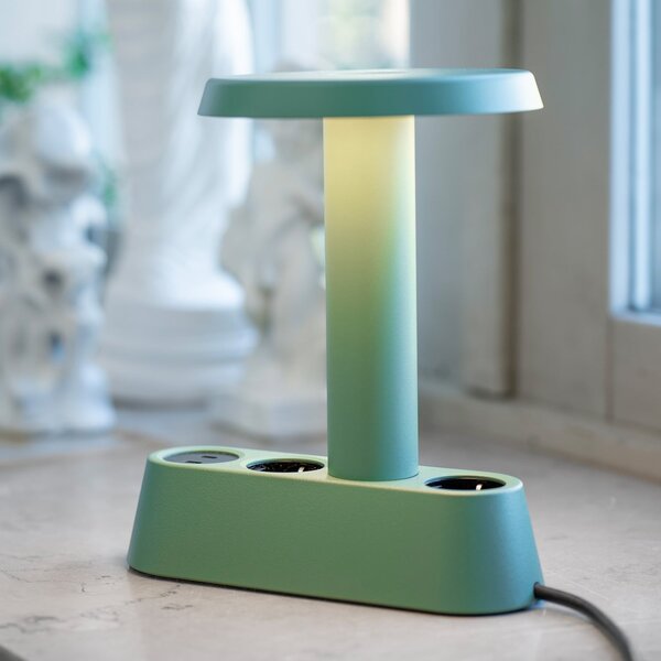Asztali lámpa NOMAD COLLECTION, NOMAD LAMP 01, dimmable, Zöld, Nappali, Alumínium, Dizájn