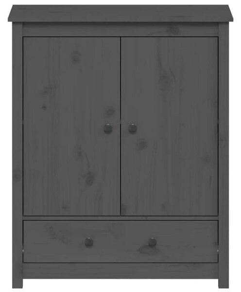 VidaXL szürke tömör fenyőfa tálalószekrény 83 x 41,5 x 100 cm