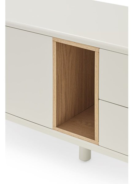 Krémszínű TV-állvány 180x56x40 cm Corvo – Teulat