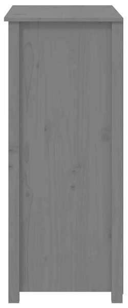 VidaXL szürke tömör fenyőfa tálalószekrény 83 x 41,5 x 100 cm
