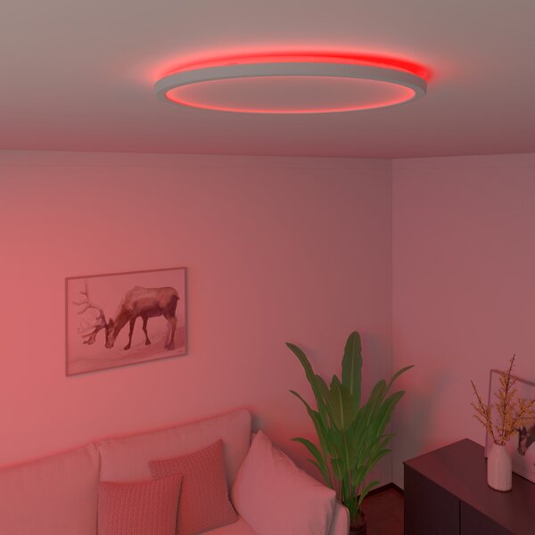 Okos mennyezeti lámpa fehér 40 cm LED RGBW IP54-gyel - Siem