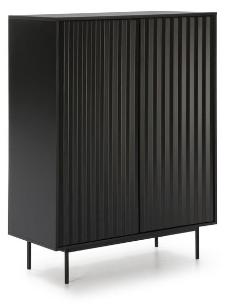 Sierra fekete magas komód 97x130 cm - Teulat