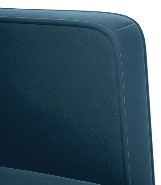 Kék bársony loveseat kanapé 111 cm