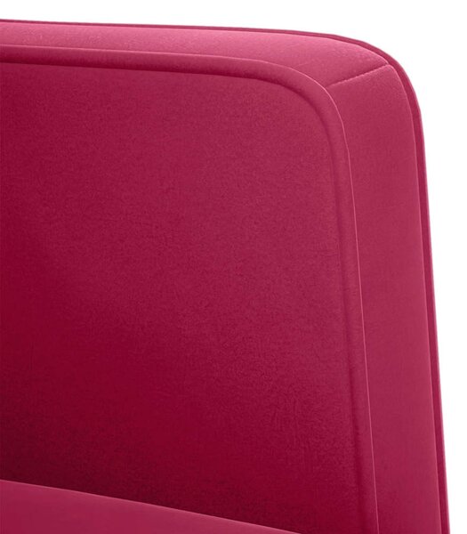 Bordó bársony loveseat kanapé 111 cm