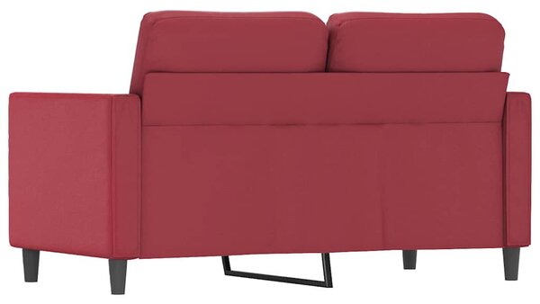 2 személyes bordó műbőr kanapé 120 cm