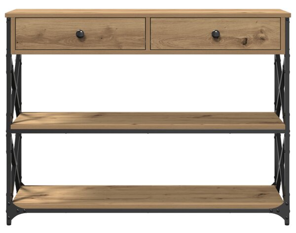 Konzol Asztal kézműves tölgy 100 x 28 x 75 cm