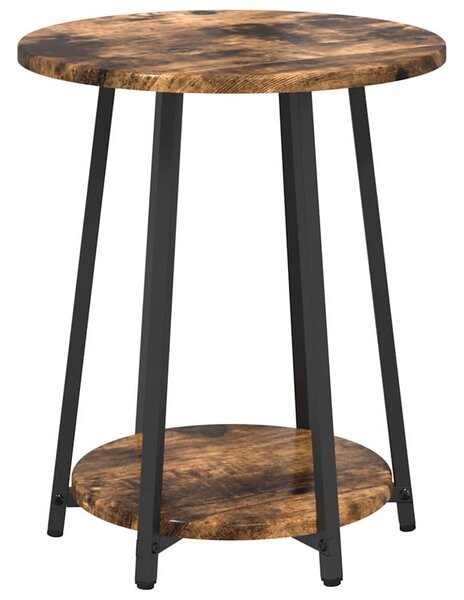 Kisasztal készlet 2 db Füstölt Tölgy és Fekete 50 x 50 x 51 cm