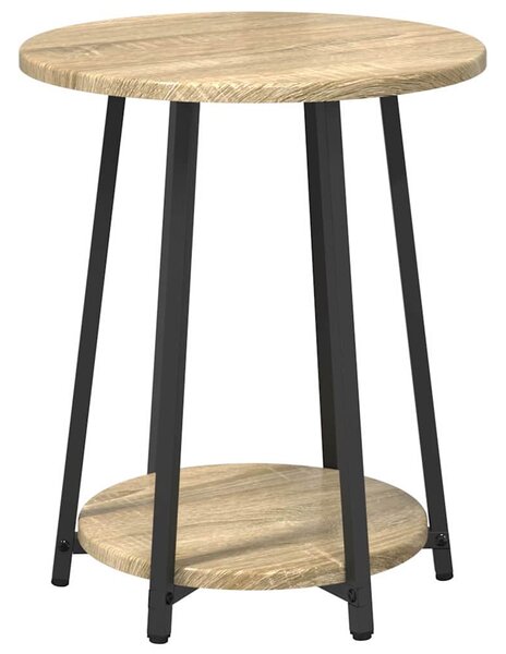 Kisasztal készlet 2 db Sonoma Tölgy és Fekete 50 x 50 x 51 cm